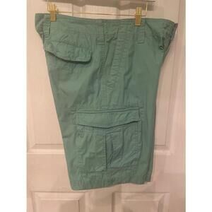 Men's Red Camel Green Cargo Shorts Size 34